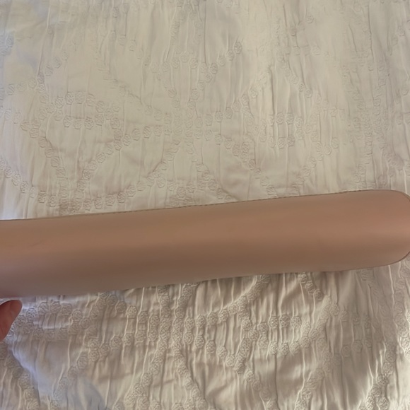 Pink leather clutch evening handbag - Picture 3 of 9